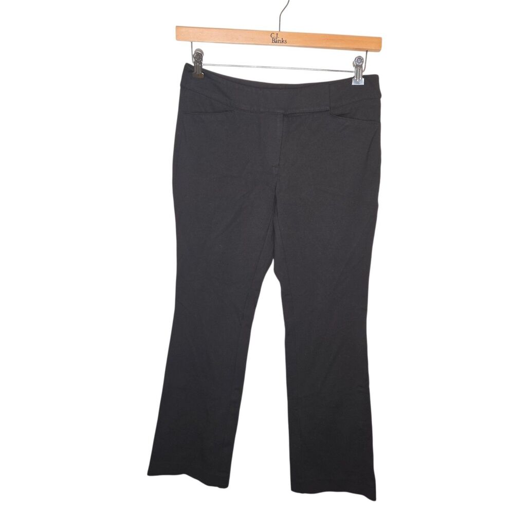 White House Black Market Slim Bootcut Stretch Dress Pants Size 6R Black